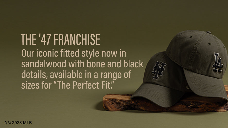The '47 Franchise. Our Iconic fitted style now in sandalwood with bone and black details, available in a range of sizes for