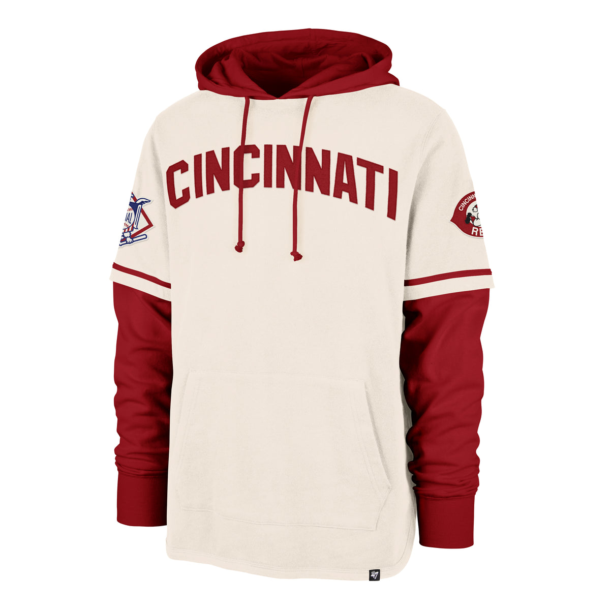 CINCINNATI REDS COOPERSTOWN TRIFECTA '47 SHORTSTOP PULLOVER HOOD