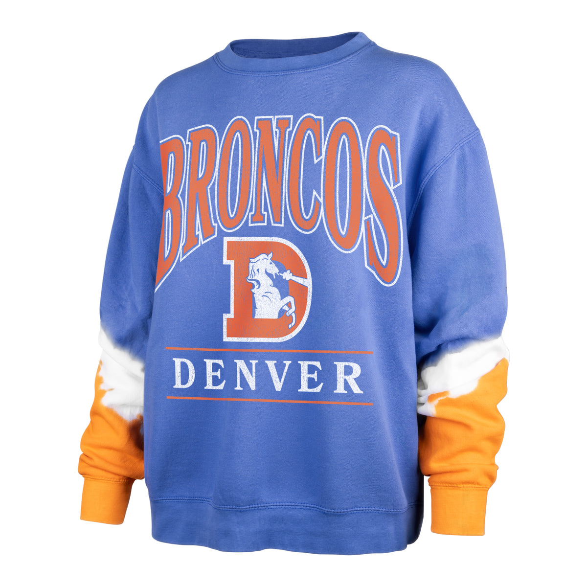 DENVER BRONCOS HISTORIC SLEEVE DYE '47 BOYFRIEND CREW WOMENS