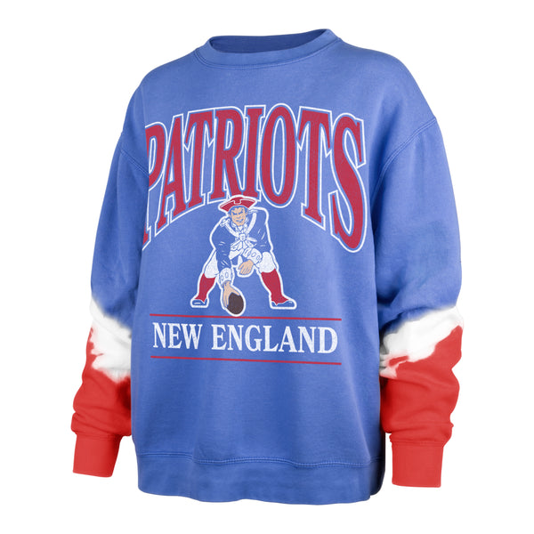 NEW ENGLAND PATRIOTS HISTORIC SLEEVE DYE '47 BOYFRIEND CREW WOMENS