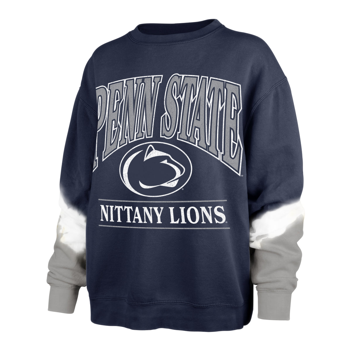 PENN STATE NITTANY LIONS SLEEVE DYE '47 BOYFRIEND CREW WOMENS