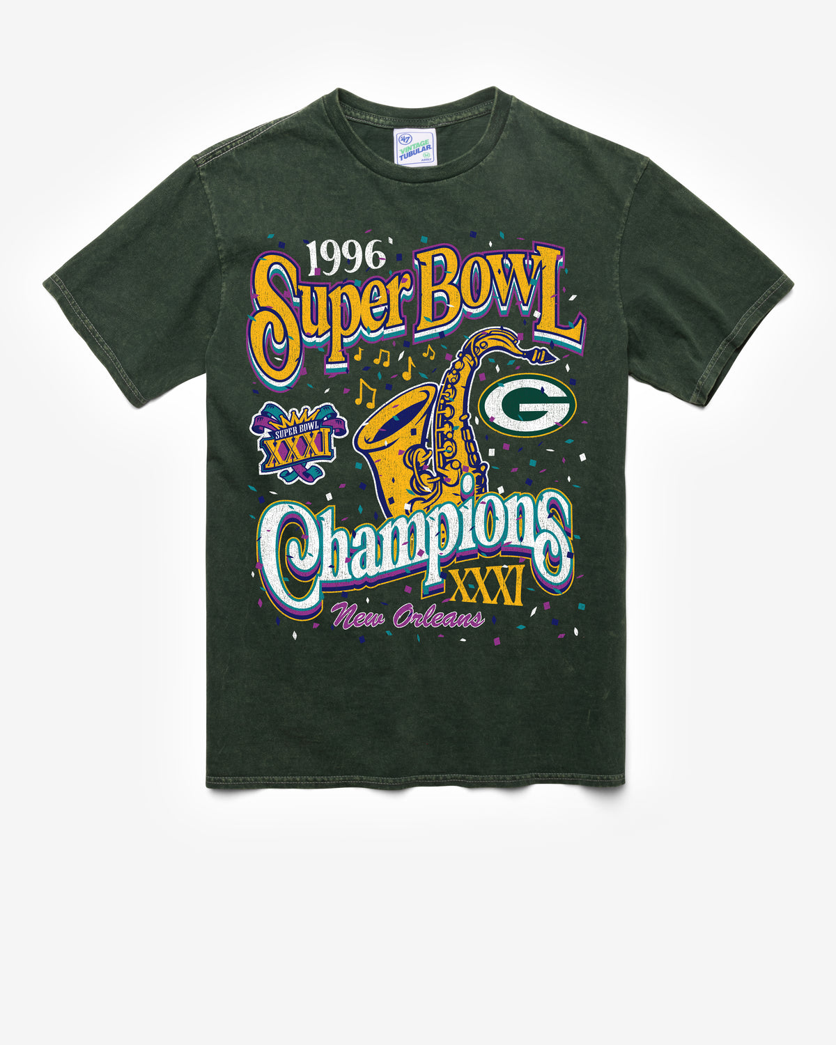 GREEN BAY PACKERS SB GRIDIRON LOCKER '47 VINTAGE TUBULAR TEE