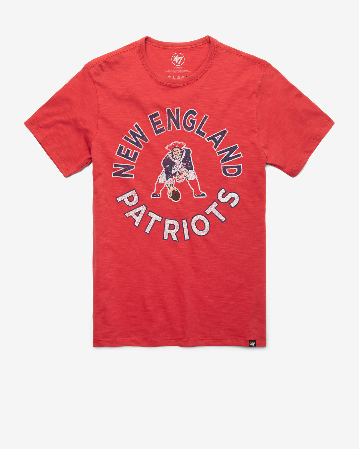 NEW ENGLAND PATRIOTS HISTORIC ROUNDED '47 SCRUM TEE