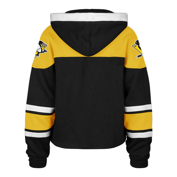 47 Brand Mario Lemieux Pittsburgh Penguins Hoodie | Lacer Pullover Hoodie With Embroidered Graphics - View #3