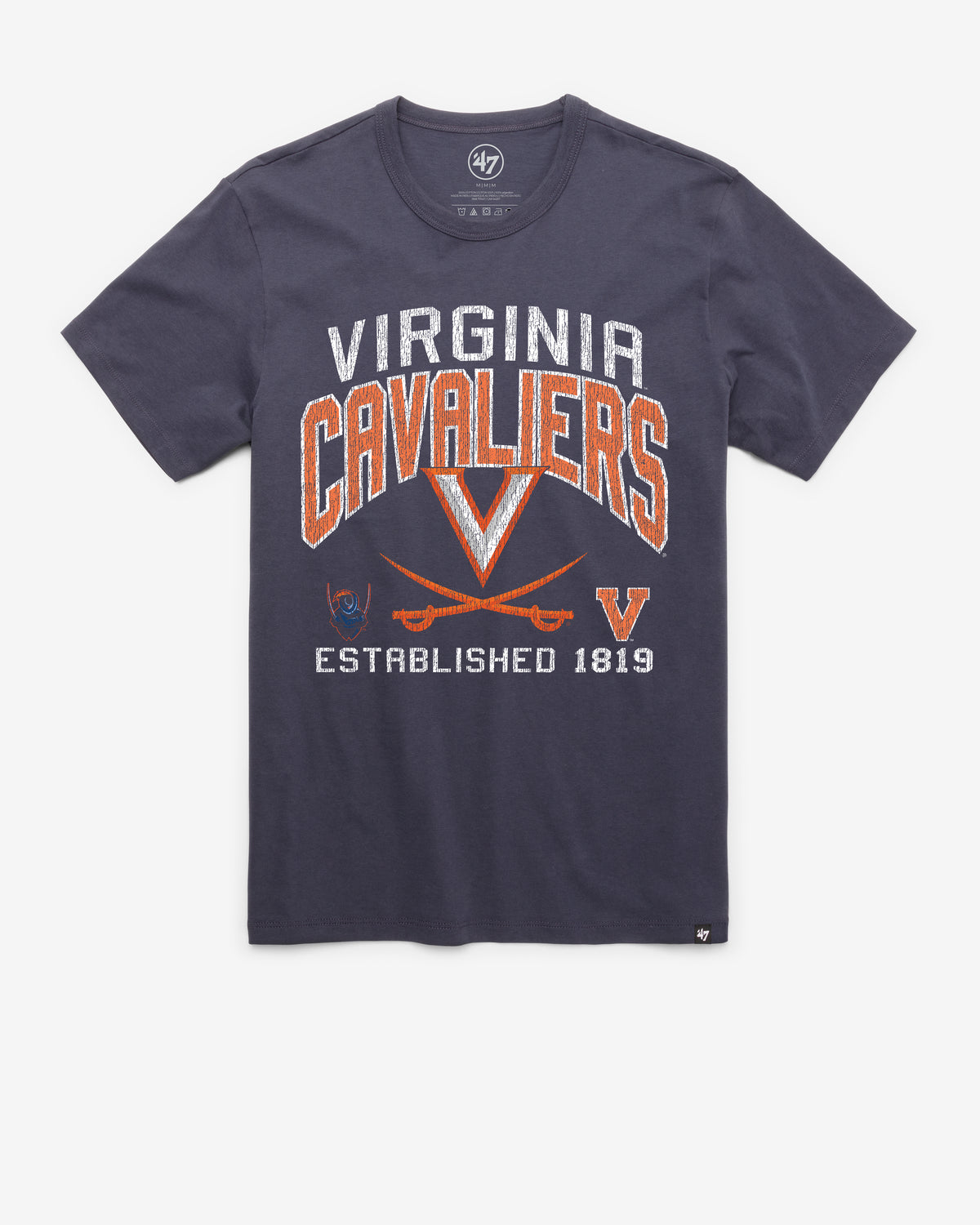 VIRGINIA CAVALIERS TURNED UP '47 FRANKLIN TEE