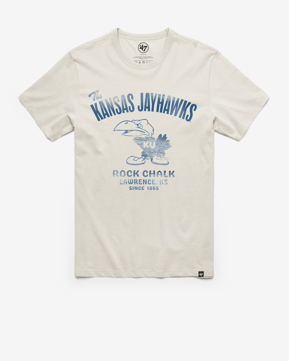 KANSAS JAYHAWKS VINTAGE WIDE OPEN '47 FRANKLIN TEE