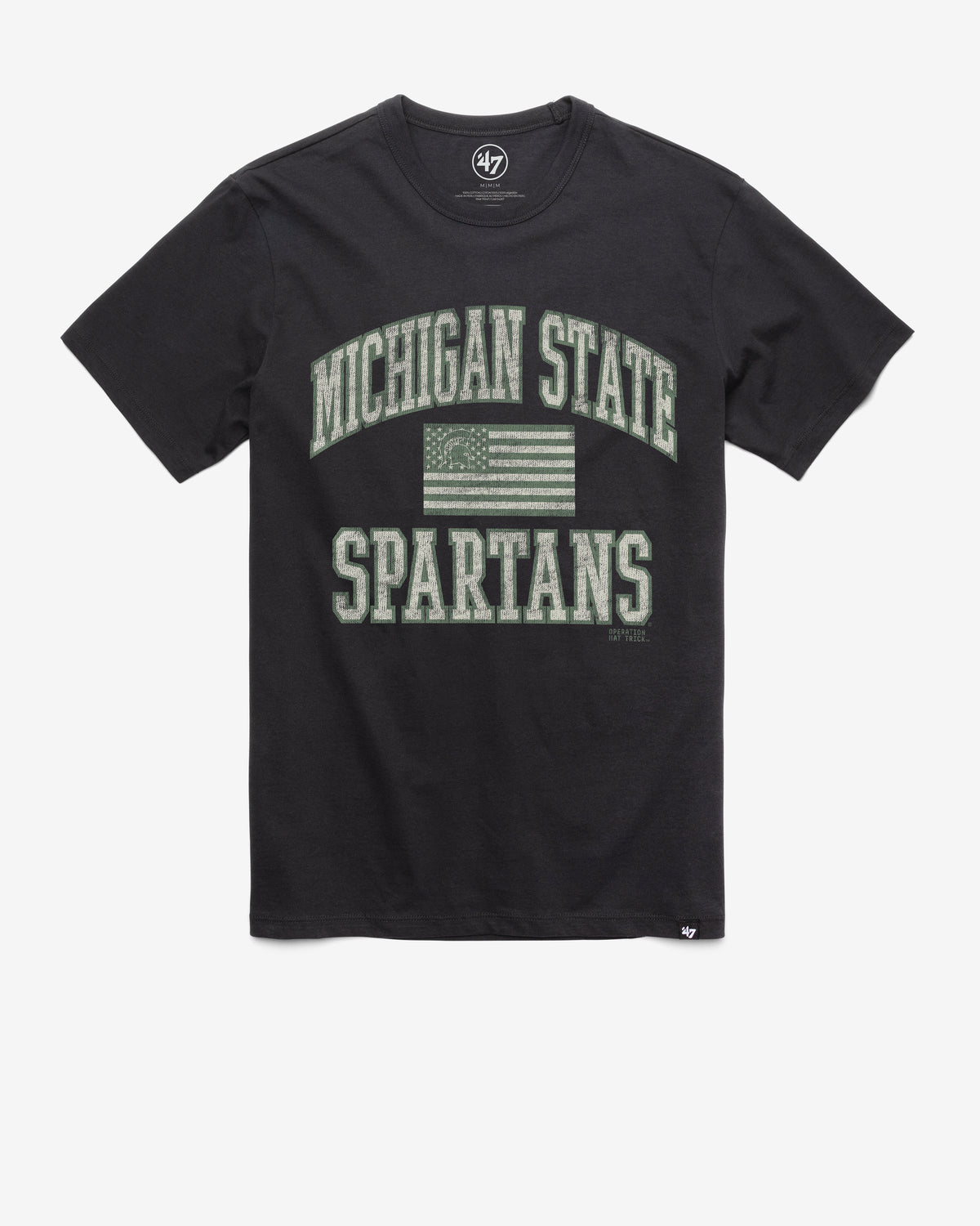 MICHIGAN STATE SPARTANS OPERATION HAT TRICK OHT MAJOR '47 FRANKLIN TEE