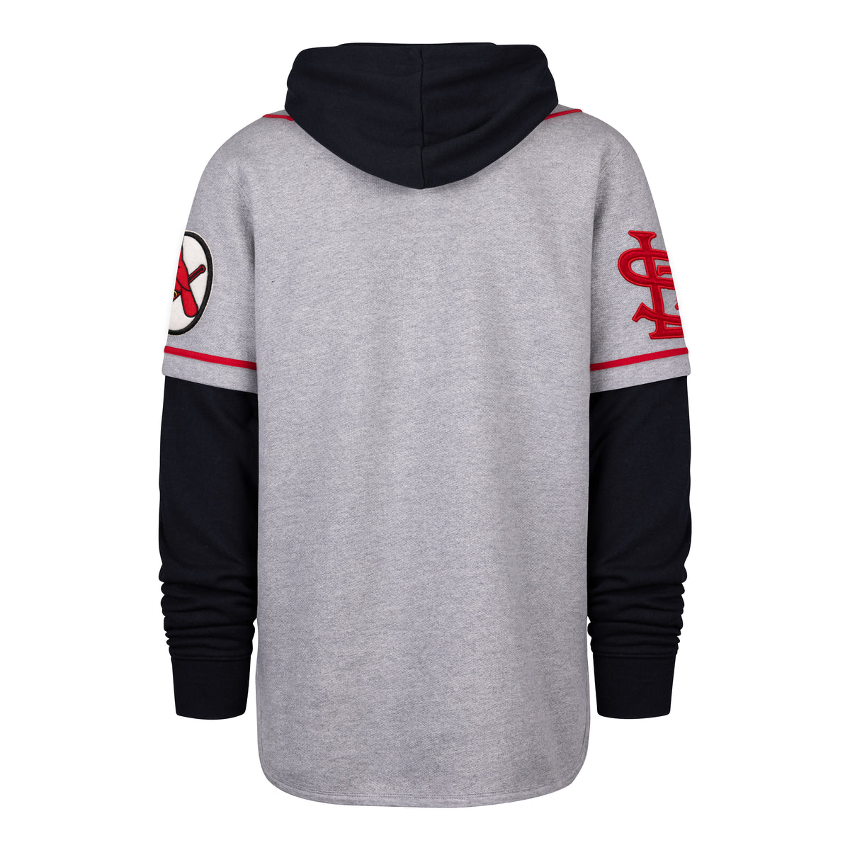 ST. LOUIS CARDINALS COOPERSTOWN GAME FELT FIFTIES '47 SHORTSTOP PULLOVER HOOD