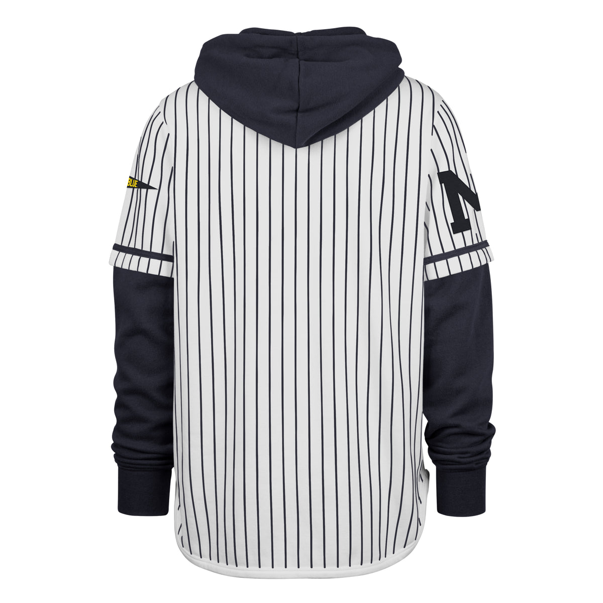 MICHIGAN WOLVERINES VINTAGE PINSTRIPE '47 SHORTSTOP PULLOVER HOOD