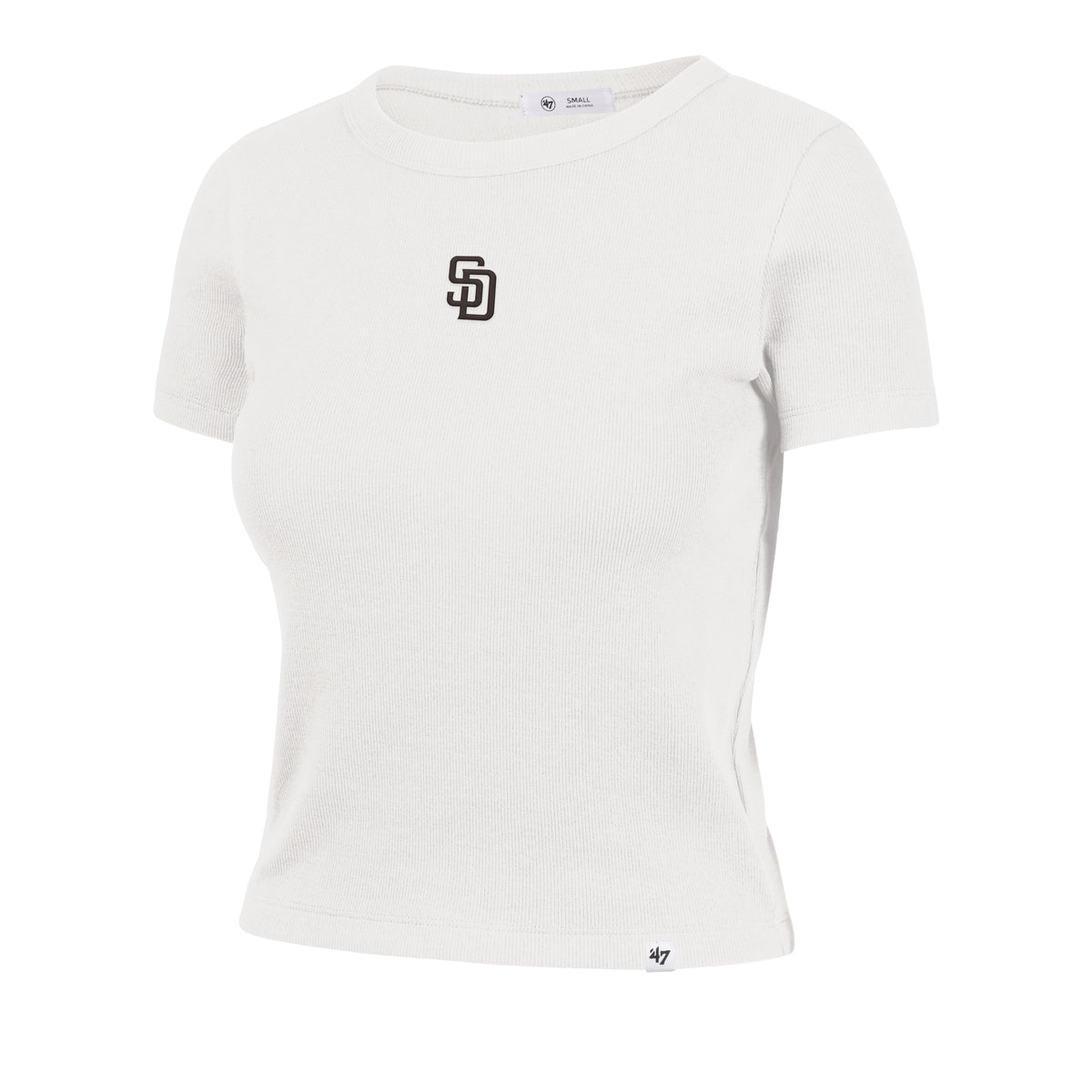 SAN DIEGO PADRES MICRO EMB '47 BABY RIB TEE WOMENS