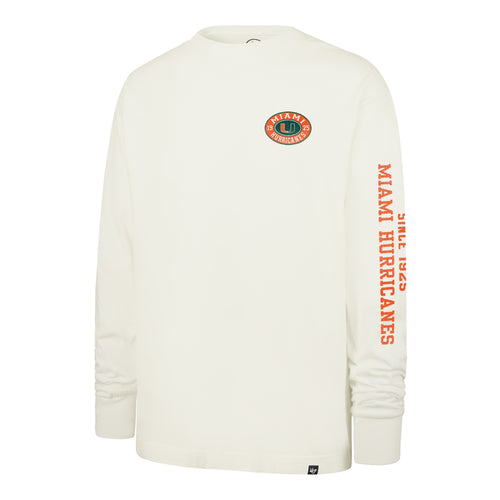MIAMI HURRICANES TIDE SWEEP MONTAUK '47 FOUNDATION LONG SLEEVE TEE