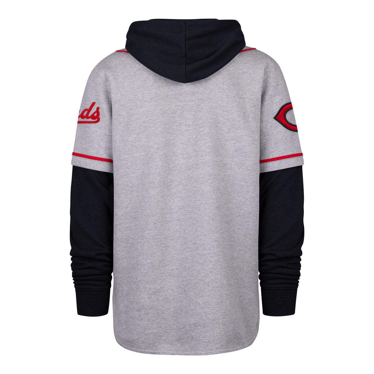 CINCINNATI REDS COOPERSTOWN GAME FELT FIFTIES '47 SHORTSTOP PULLOVER HOOD