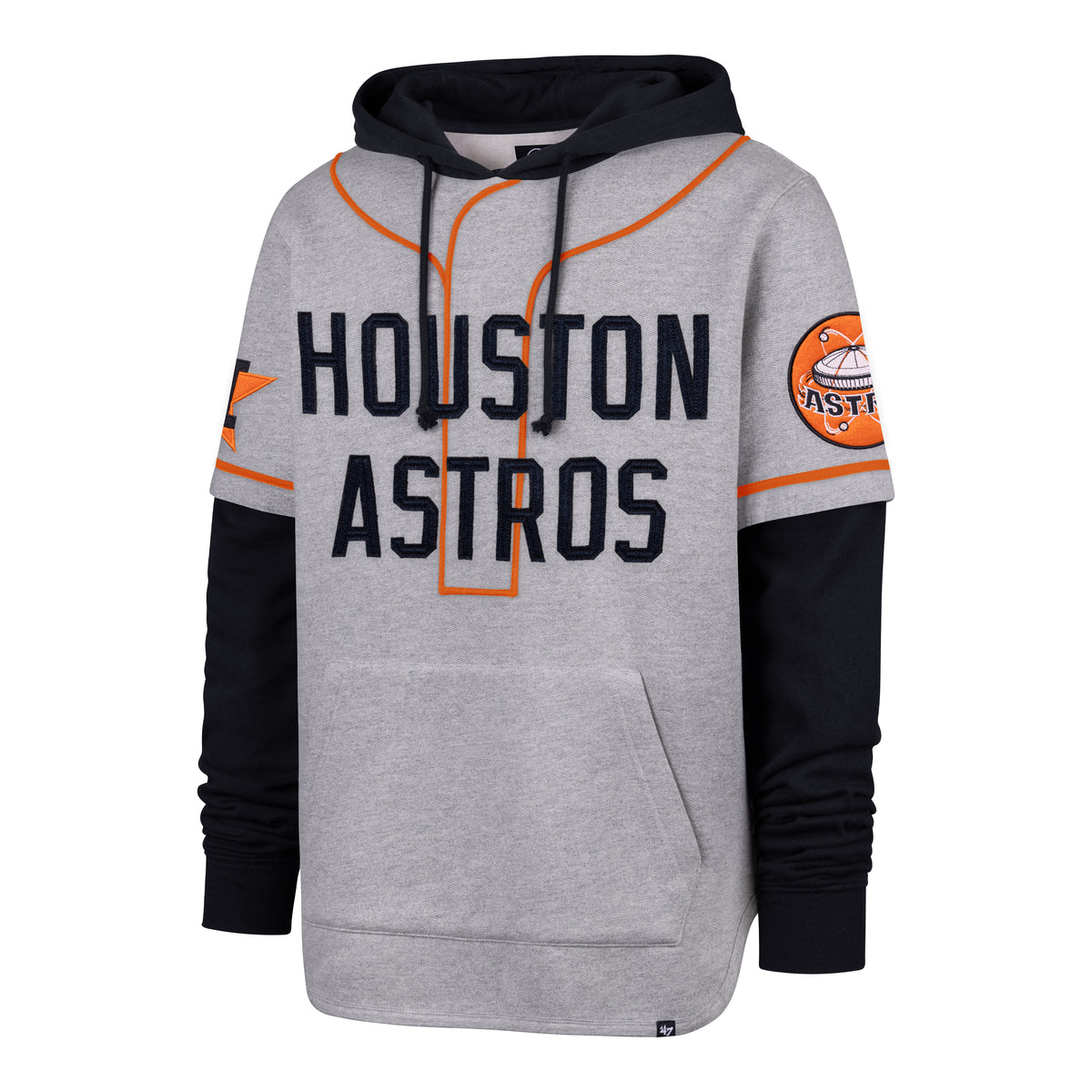 HOUSTON ASTROS COOPERSTOWN GAME FELT FIFTIES '47 SHORTSTOP PULLOVER HOOD