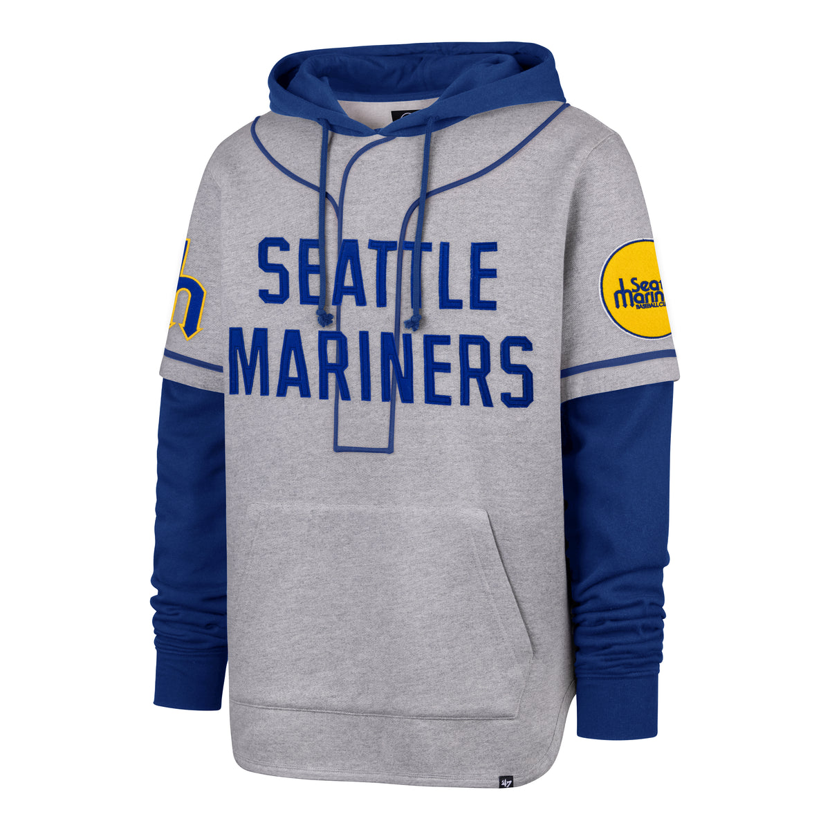 SEATTLE MARINERS COOPERSTOWN GAME FELT FIFTIES '47 SHORTSTOP PULLOVER HOOD