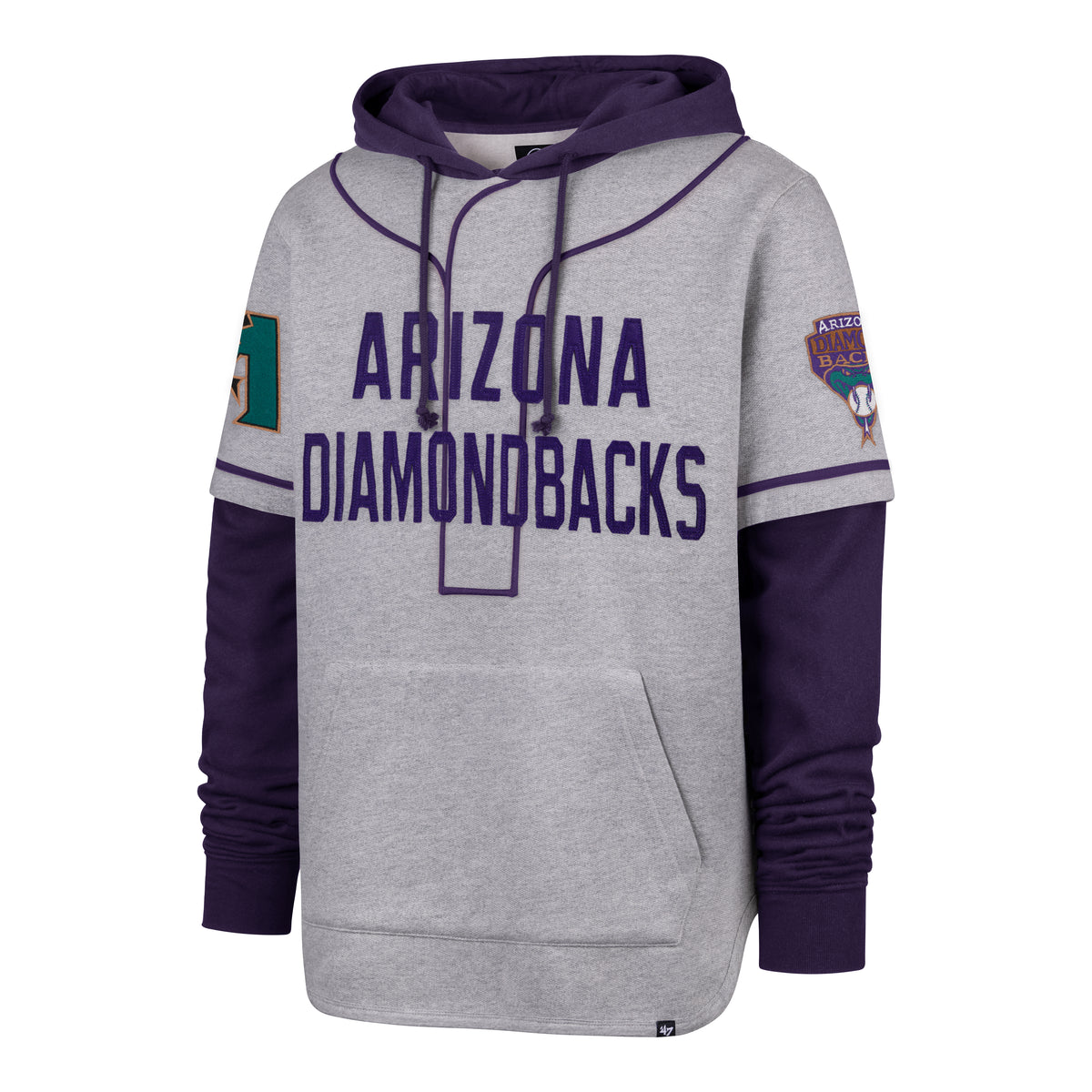 ARIZONA DIAMONDBACKS COOPERSTOWN GAME FELT FIFTIES '47 SHORTSTOP PULLOVER HOOD