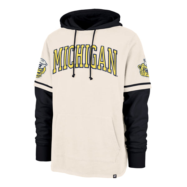 MICHIGAN WOLVERINES VINTAGE TRIFECTA '47 SHORTSTOP PULLOVER HOOD
