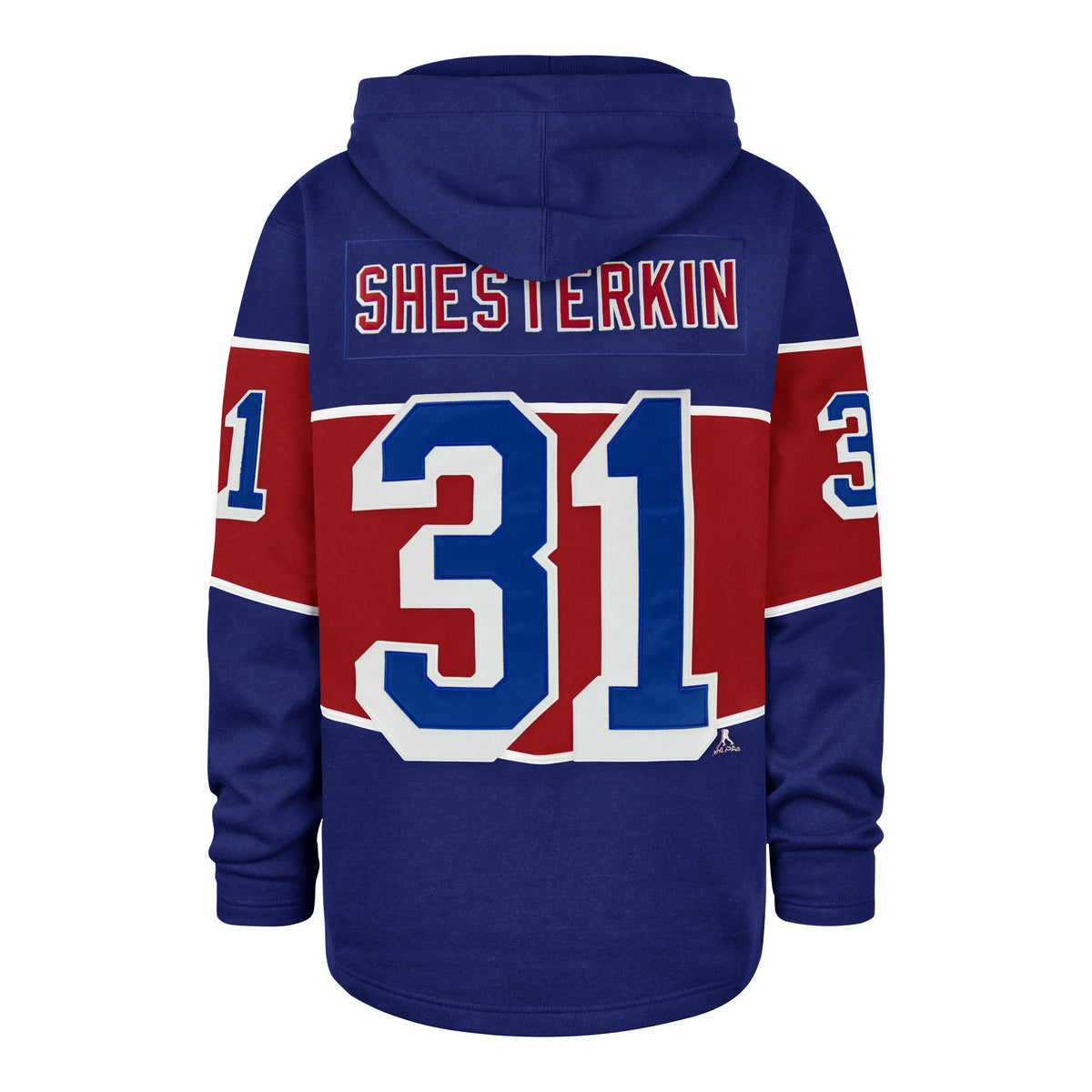 NEW YORK RANGERS IGOR SHESTERKIN '47 RUN POINT LACER HOOD
