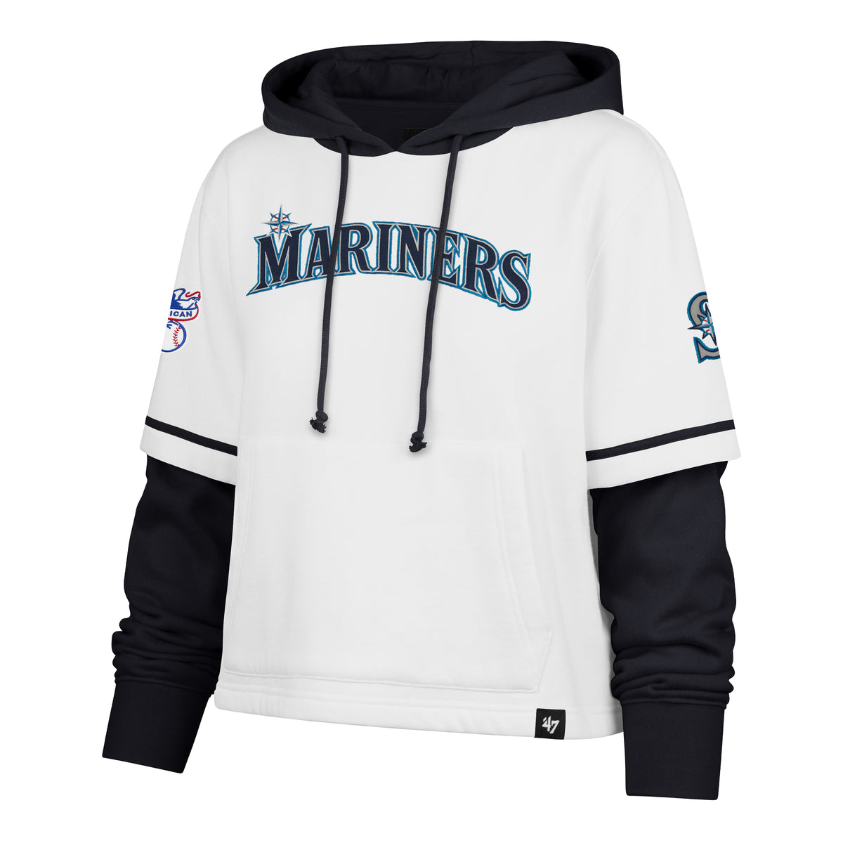 SEATTLE MARINERS TRIFECTA CROPPED '47 SHORTSTOP PULLOVER HOOD WOMENS