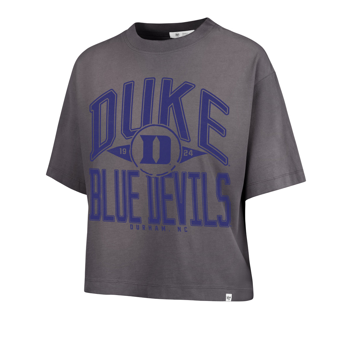 DUKE BLUE DEVILS WINDTHROW '47 RAVINE CROP TEE WOMENS