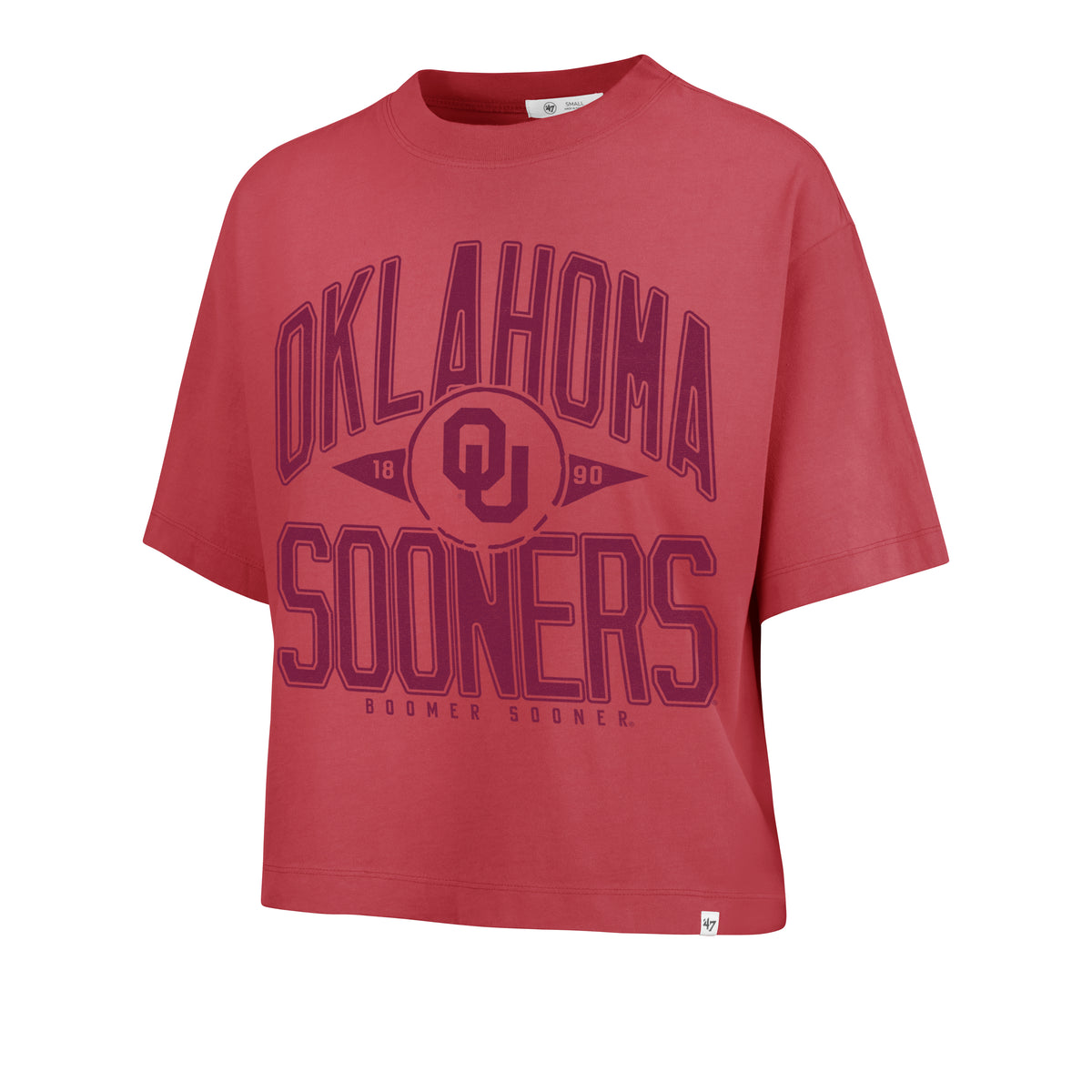 OKLAHOMA SOONERS WINDTHROW '47 RAVINE CROP TEE WOMENS