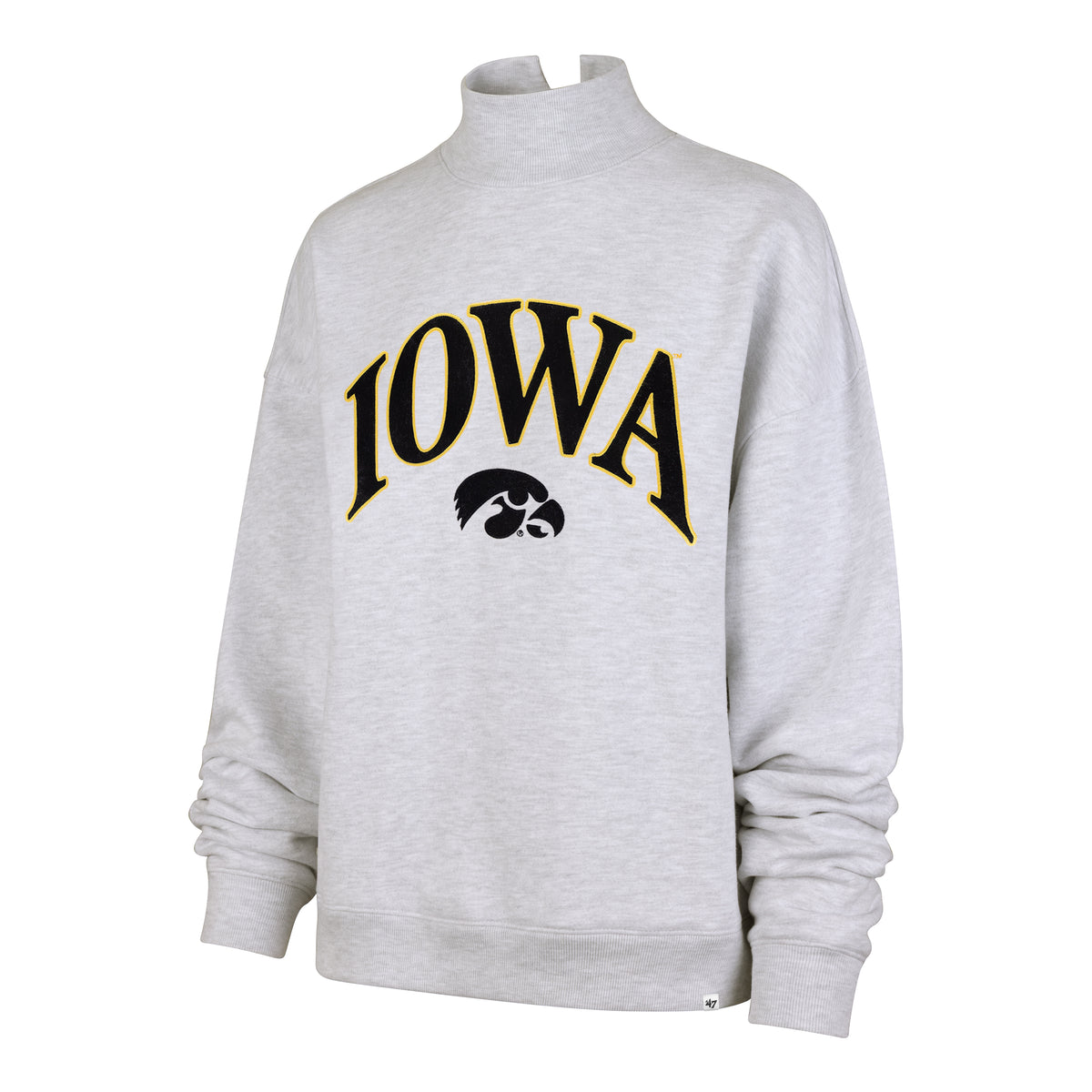 IOWA HAWKEYES VANTAGE '47 MOCK NECK PULLOVER WOMENS