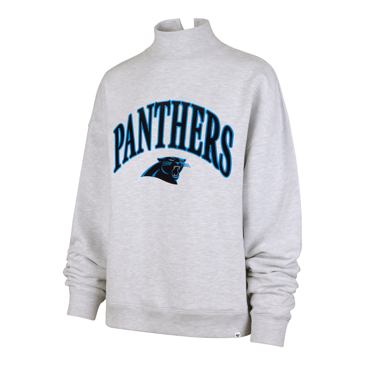 CAROLINA PANTHERS VANTAGE '47 MOCK NECK PULLOVER WOMENS
