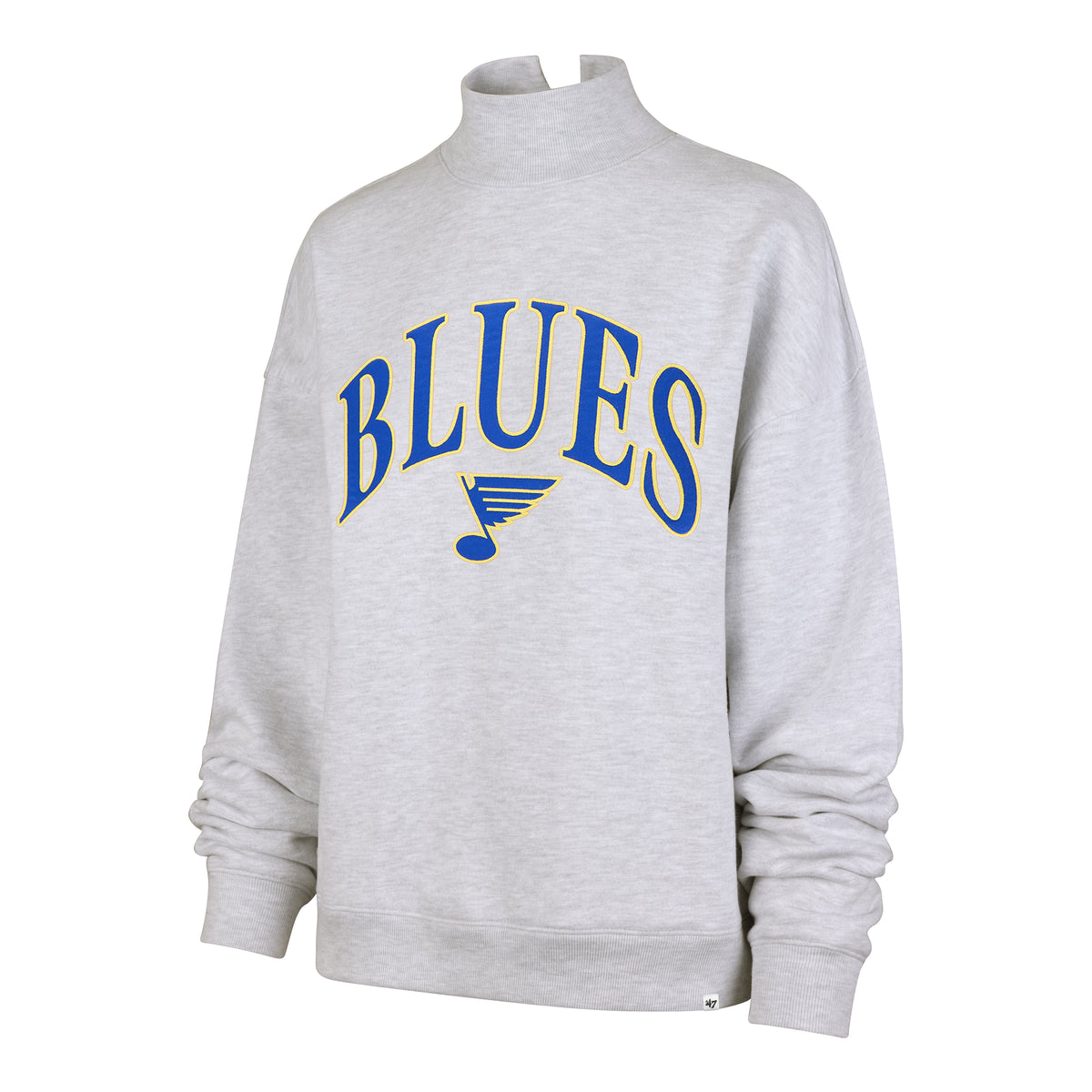 ST LOUIS BLUES VINTAGE VANTAGE '47 MOCK NECK PULLOVER WOMENS