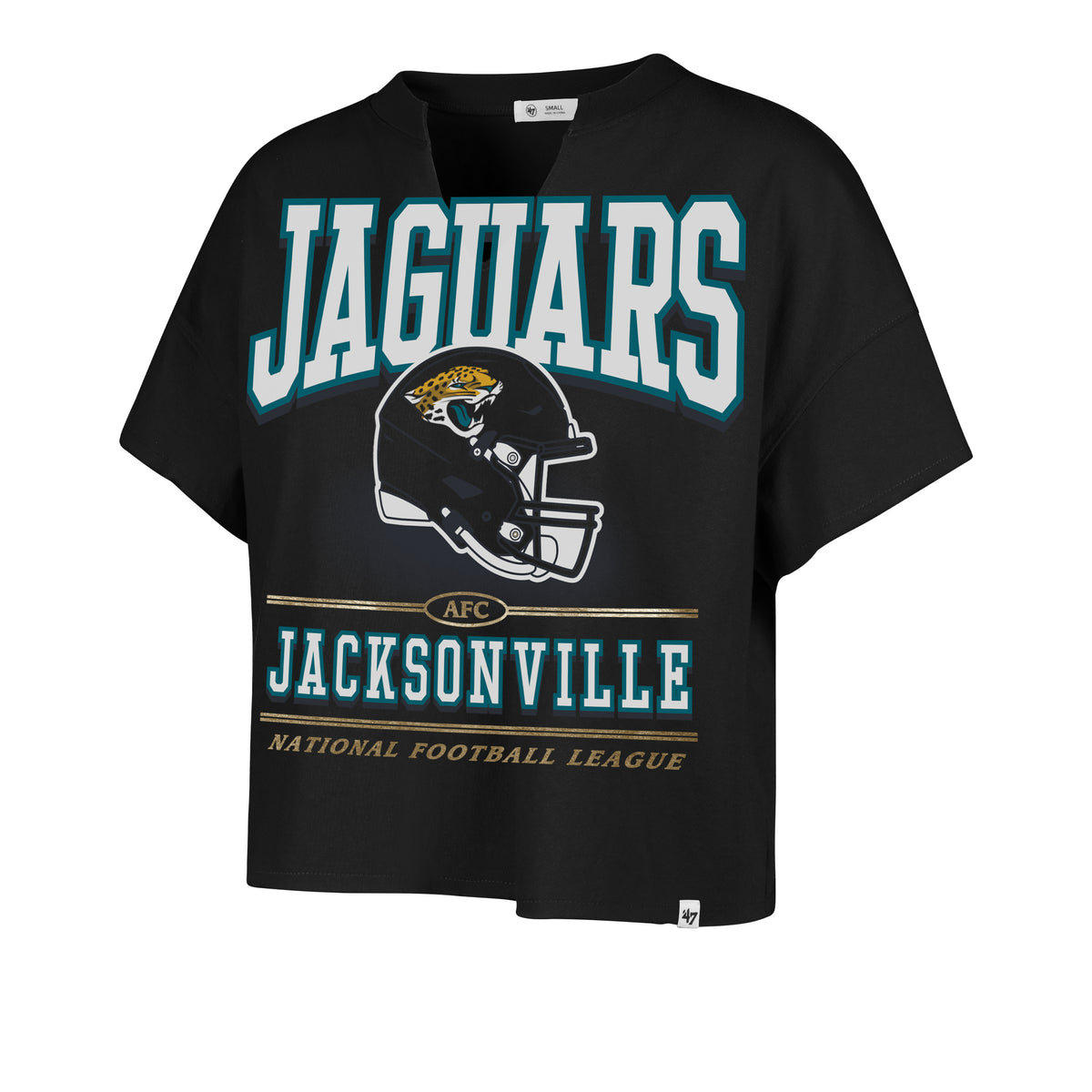 JACKSONVILLE JAGUARS ELATION '47 OVERSIZED NOTCH NECK TEE WOMENS