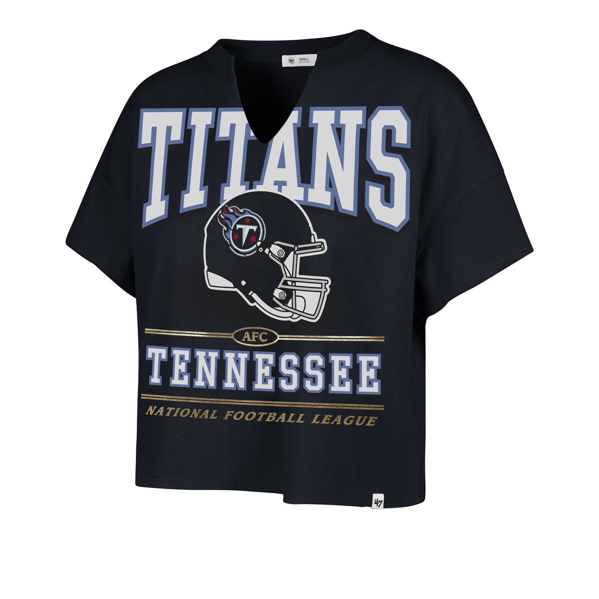 TENNESSEE TITANS ELATION '47 OVERSIZED NOTCH NECK TEE WOMENS