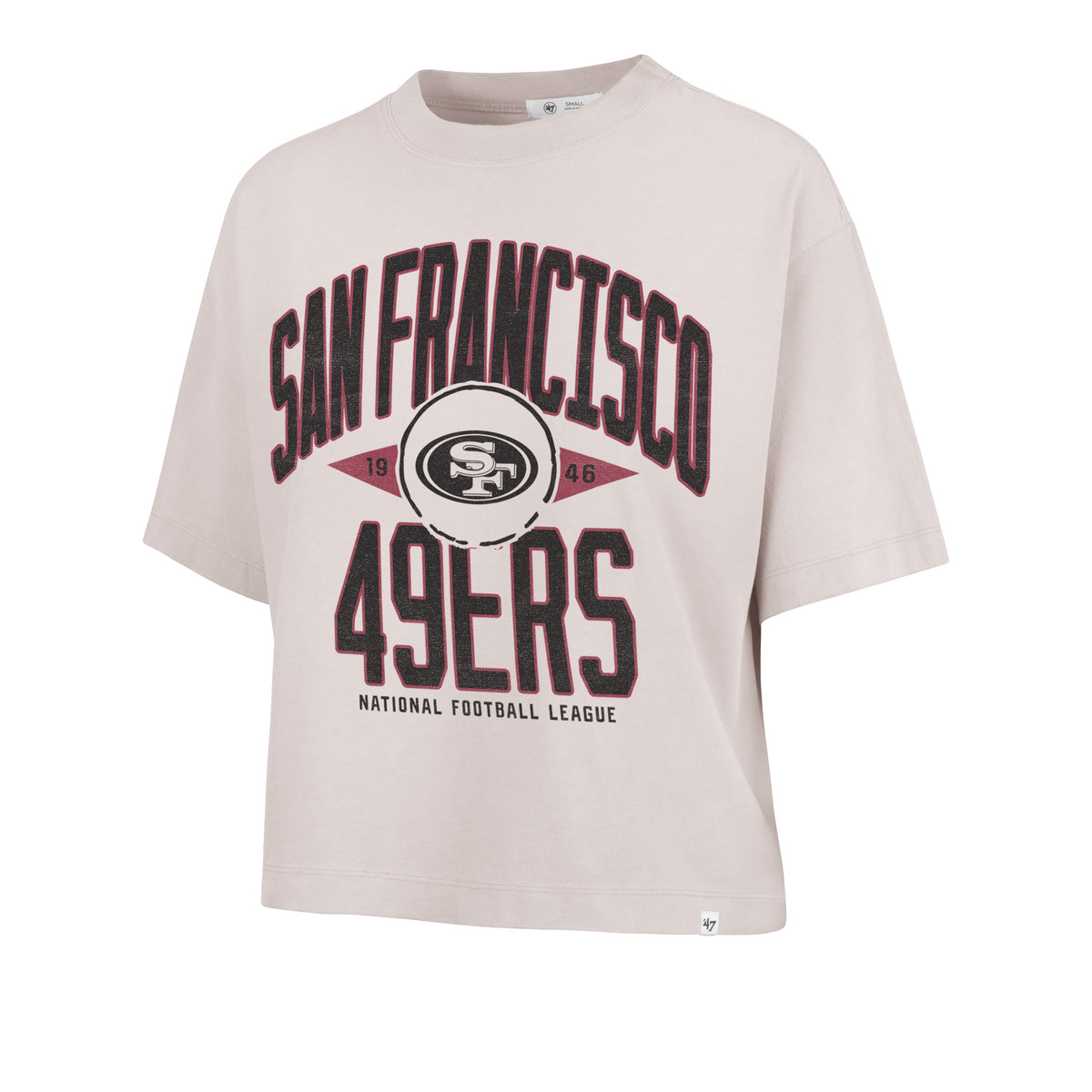 SAN FRANCISCO 49ERS WINDTHROW '47 RAVINE CROP TEE WOMENS