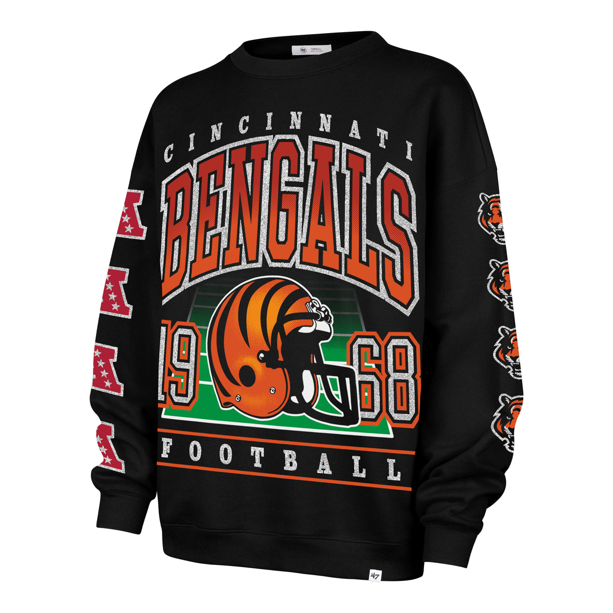 CINCINNATI BENGALS GO BIG '47 OVERSIZED CREW WOMENS