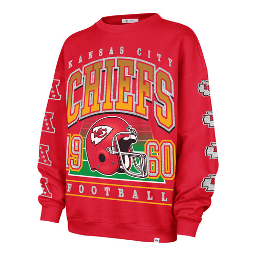 KANSAS CITY CHIEFS GO BIG '47 OVERSIZED CREW WOMENS