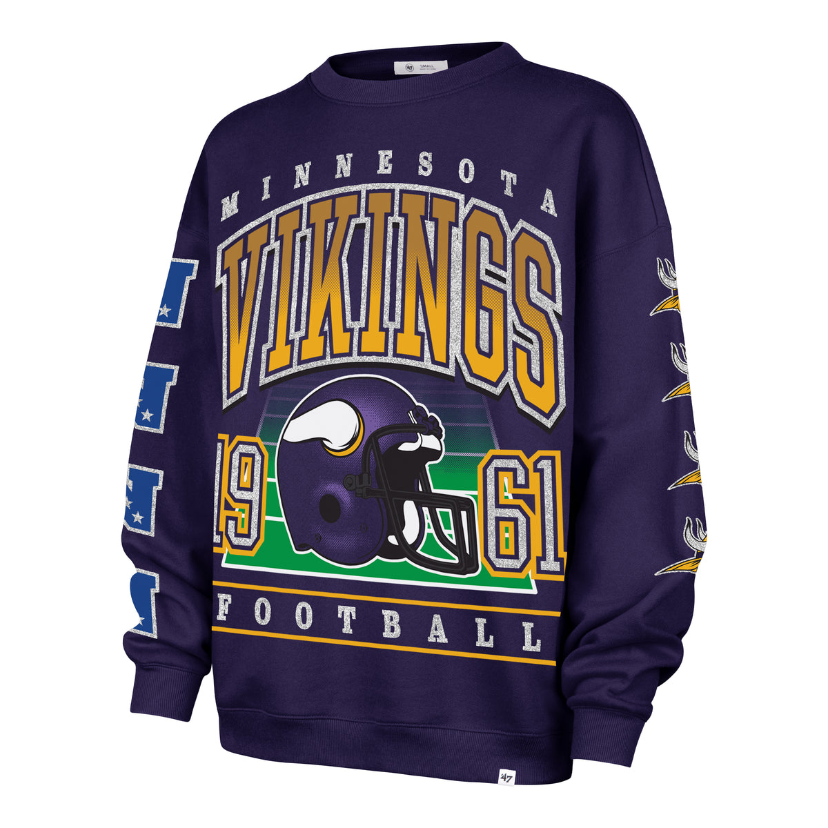 MINNESOTA VIKINGS GO BIG '47 OVERSIZED CREW WOMENS
