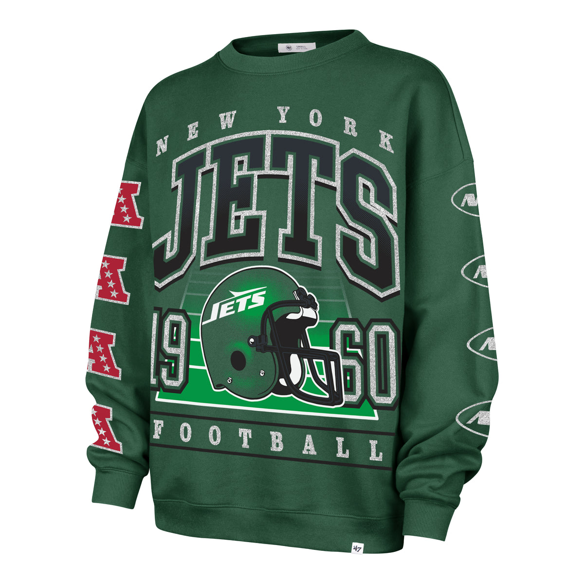 NEW YORK JETS GO BIG '47 OVERSIZED CREW WOMENS