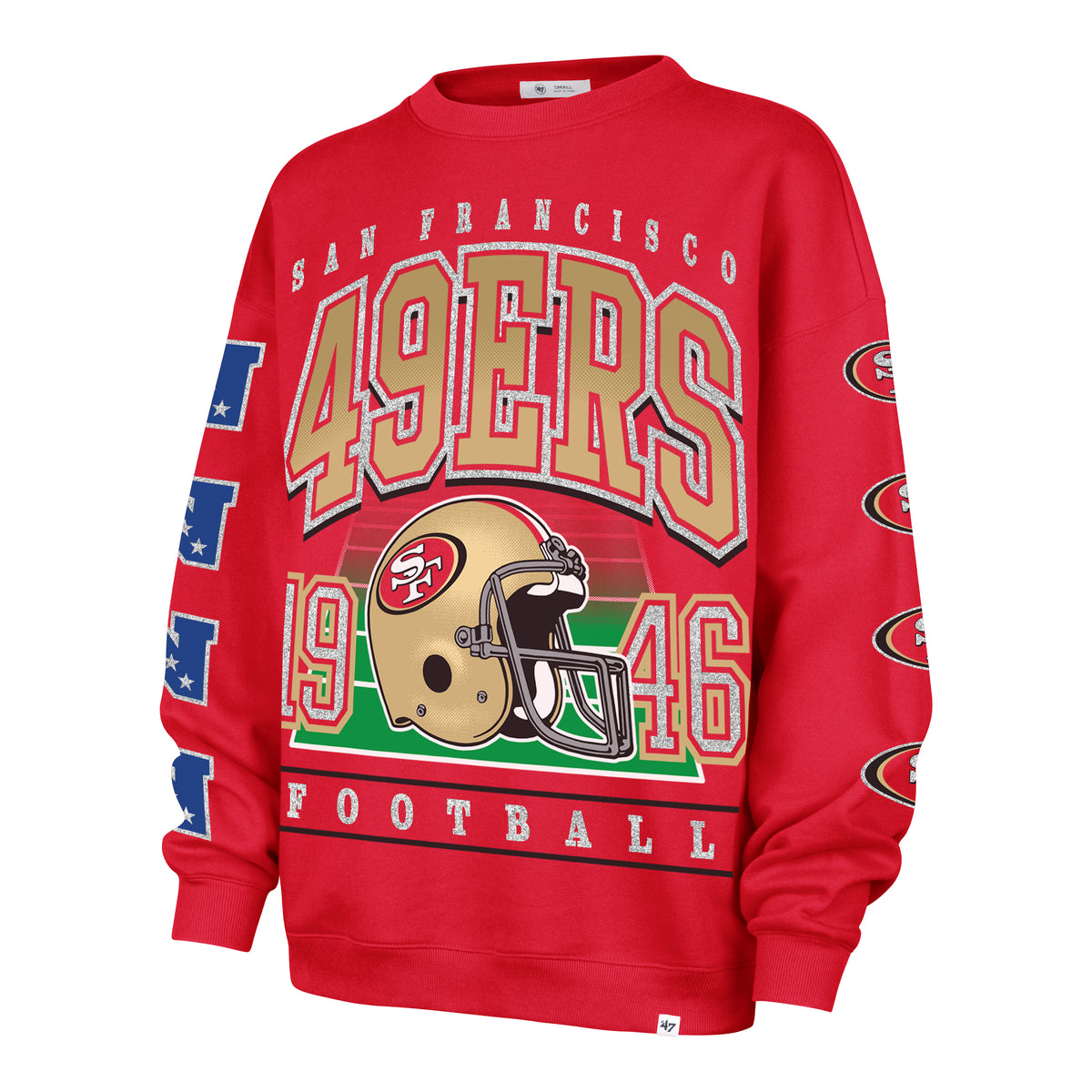 SAN FRANCISCO 49ERS GO BIG '47 OVERSIZED CREW WOMENS
