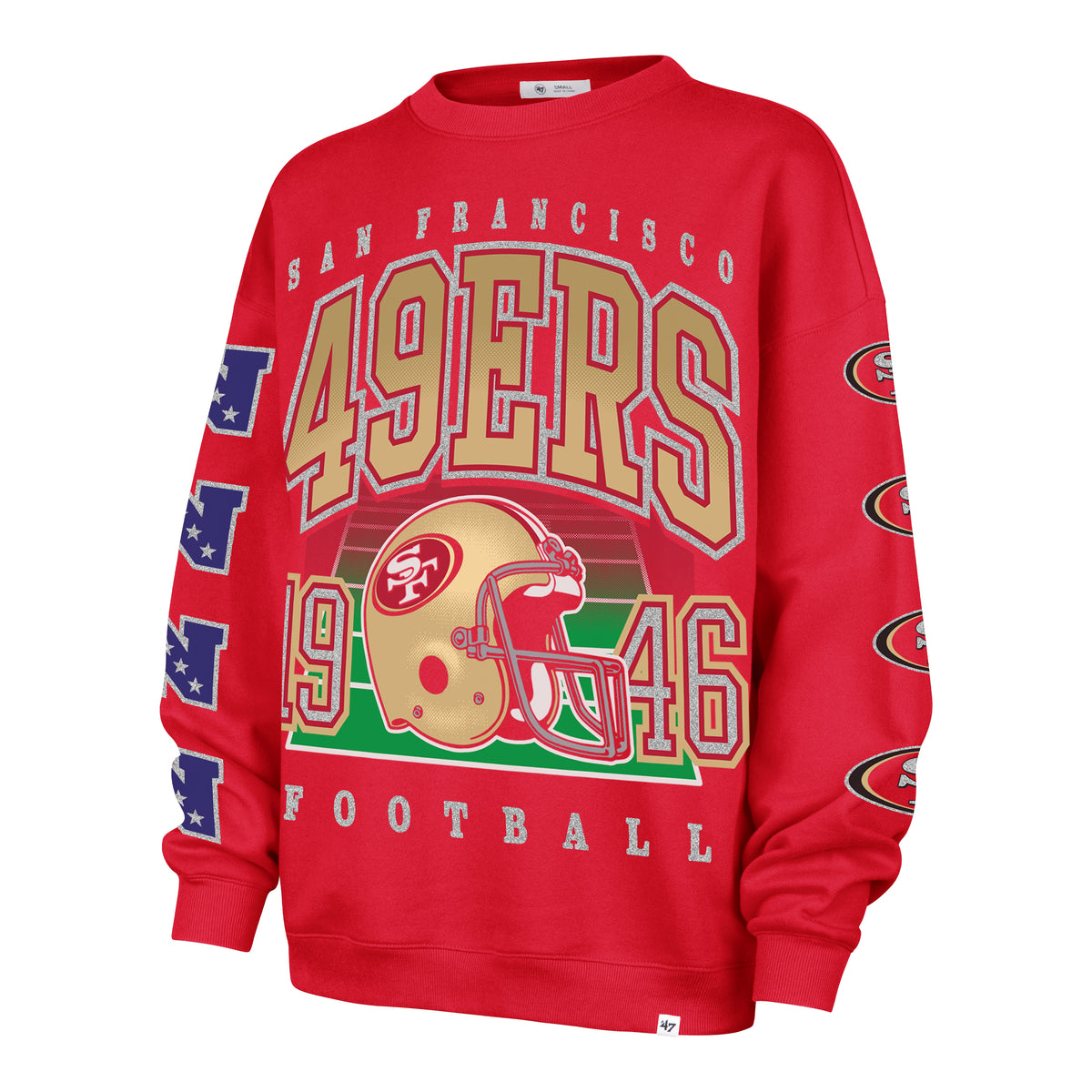 SAN FRANCISCO 49ERS GO BIG '47 OVERSIZED CREW WOMENS