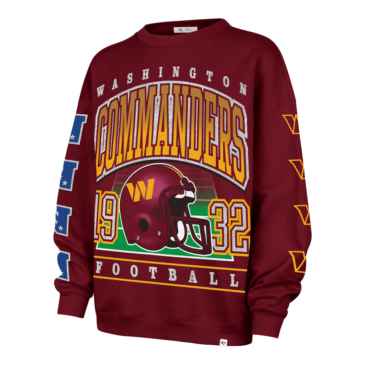 WASHINGTON COMMANDERS GO BIG '47 OVERSIZED CREW WOMENS