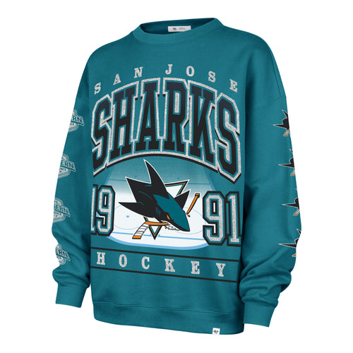 SAN JOSE SHARKS GO BIG '47 OVERSIZED CREW WOMENS