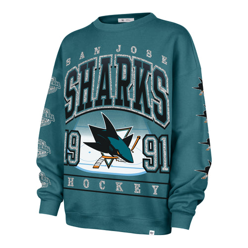 SAN JOSE SHARKS GO BIG '47 OVERSIZED CREW WOMENS