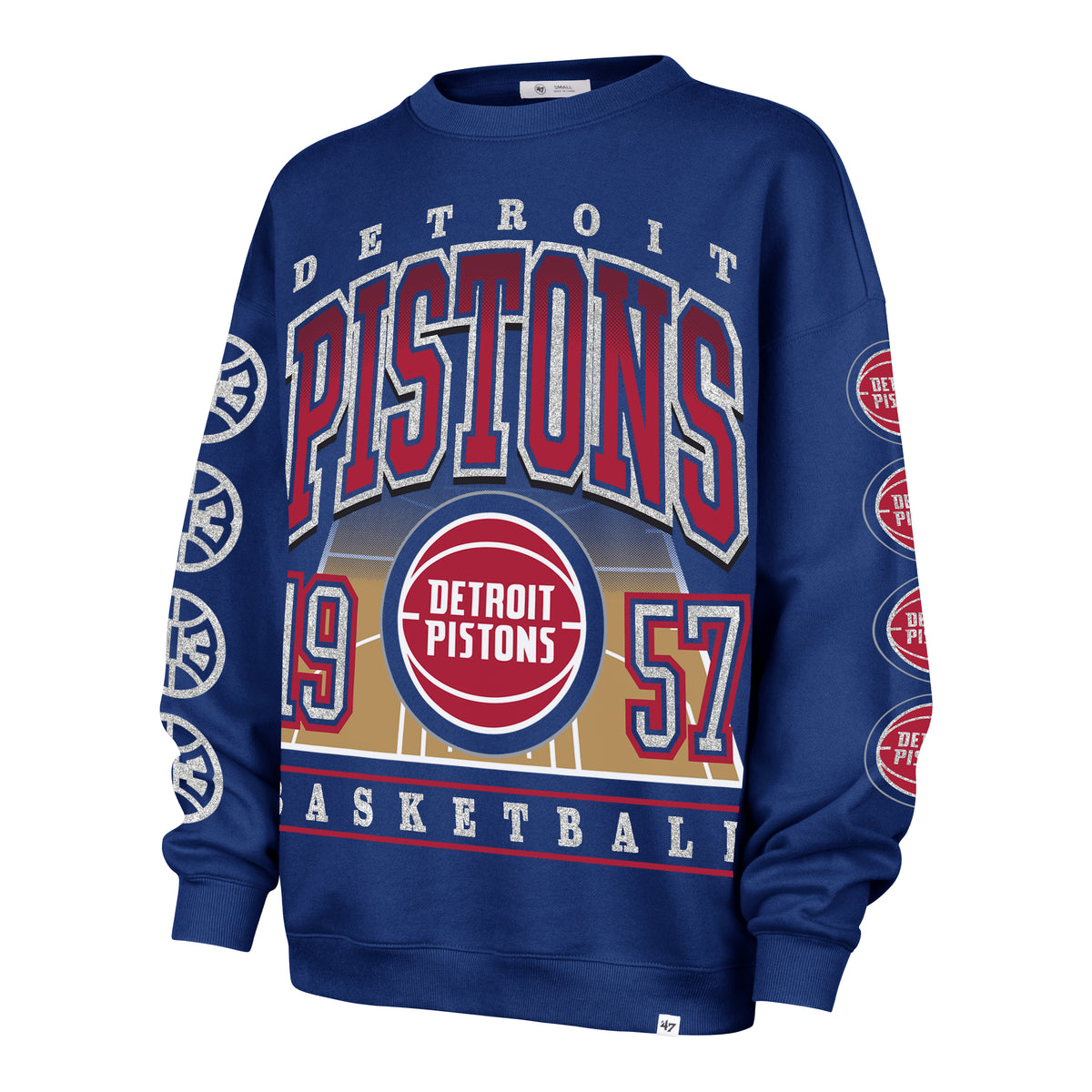 DETROIT PISTONS GO BIG '47 OVERSIZED CREW WOMENS