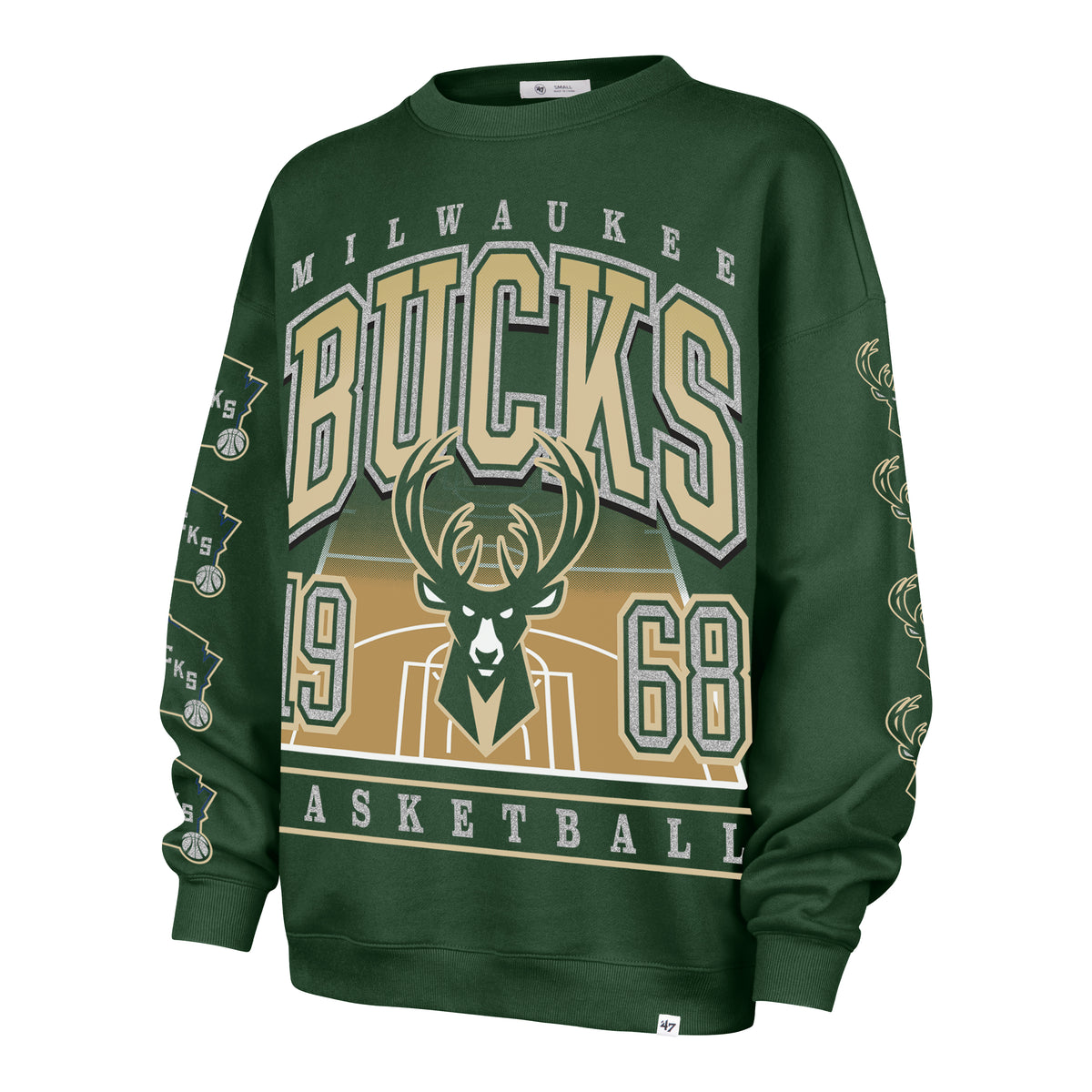 MILWAUKEE BUCKS GO BIG '47 OVERSIZED CREW WOMENS