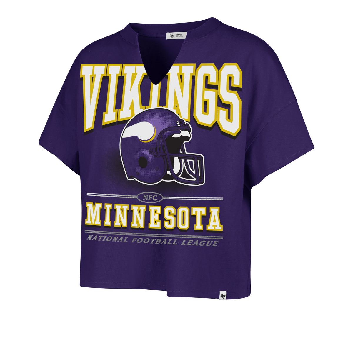MINNESOTA VIKINGS ELATION '47 OVERSIZED NOTCH NECK TEE WOMENS