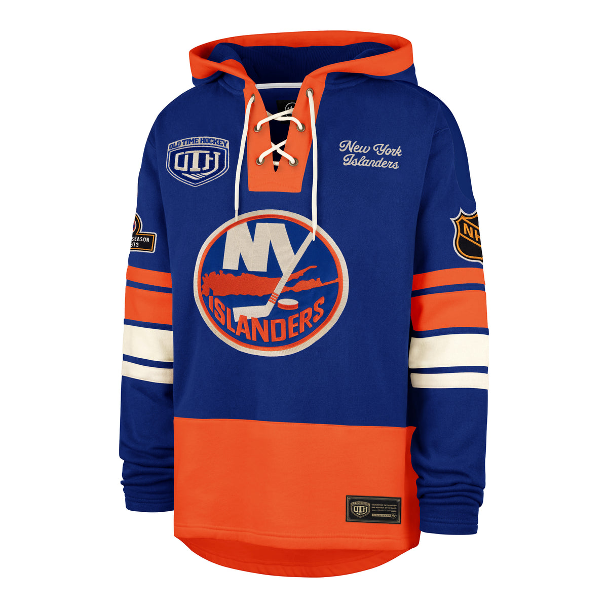 OLD TIME HOCKEY NEW YORK ISLANDERS VINTAGE PUCK DROP DUAL '47 HERITAGE LACER