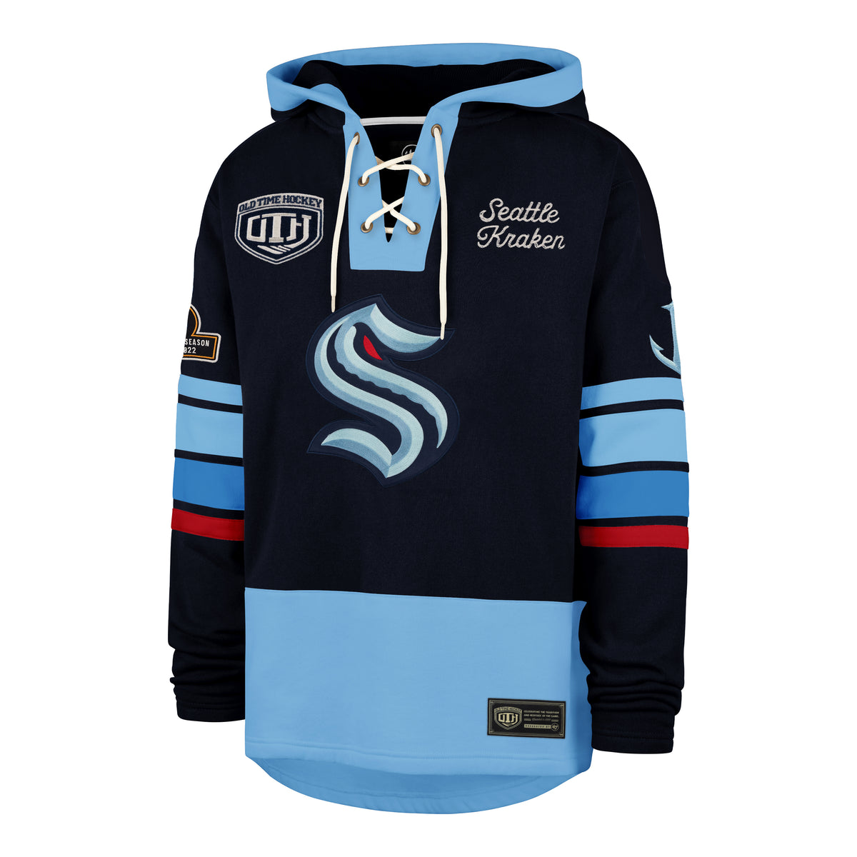 OLD TIME HOCKEY SEATTLE KRAKEN PUCK DROP DUAL '47 HERITAGE LACER