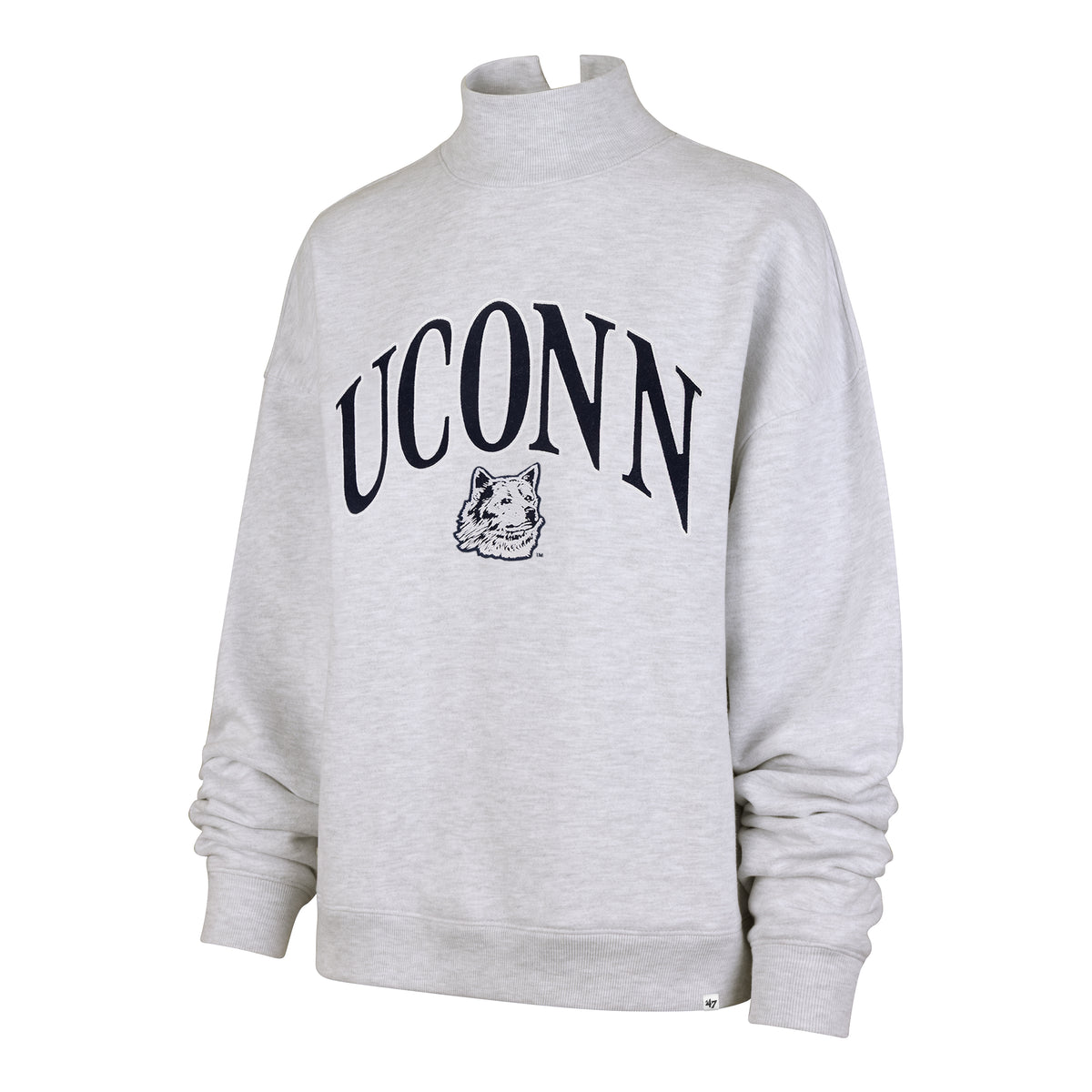 CONNECTICUT HUSKIES UCONN VANTAGE '47 MOCK NECK PULLOVER WOMENS