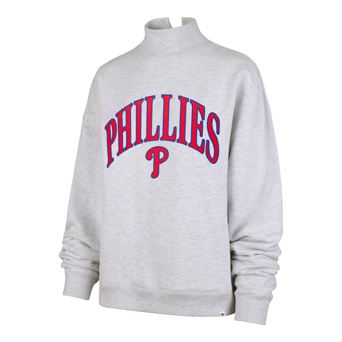 PHILADELPHIA PHILLIES VANTAGE '47 MOCK NECK PULLOVER WOMENS