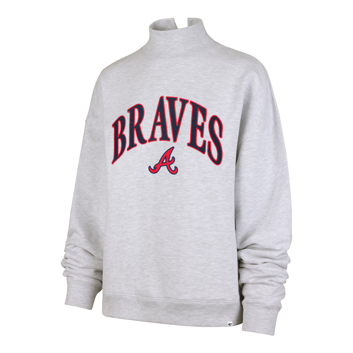 ATLANTA BRAVES VANTAGE '47 MOCK NECK PULLOVER WOMENS