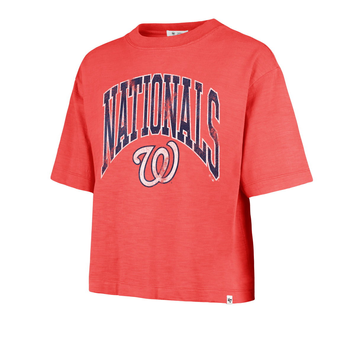 WASHINGTON NATIONALS MINDI HEAVY '47 SLUB CROP TEE WOMENS