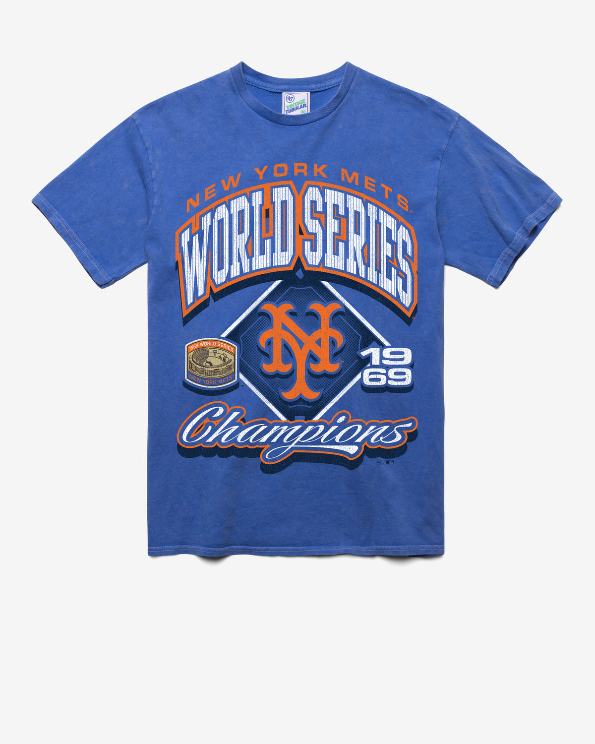 NEW YORK METS COOPERSTOWN WORLD SERIES LOCKER VINTAGE '47 TUBULAR TEE