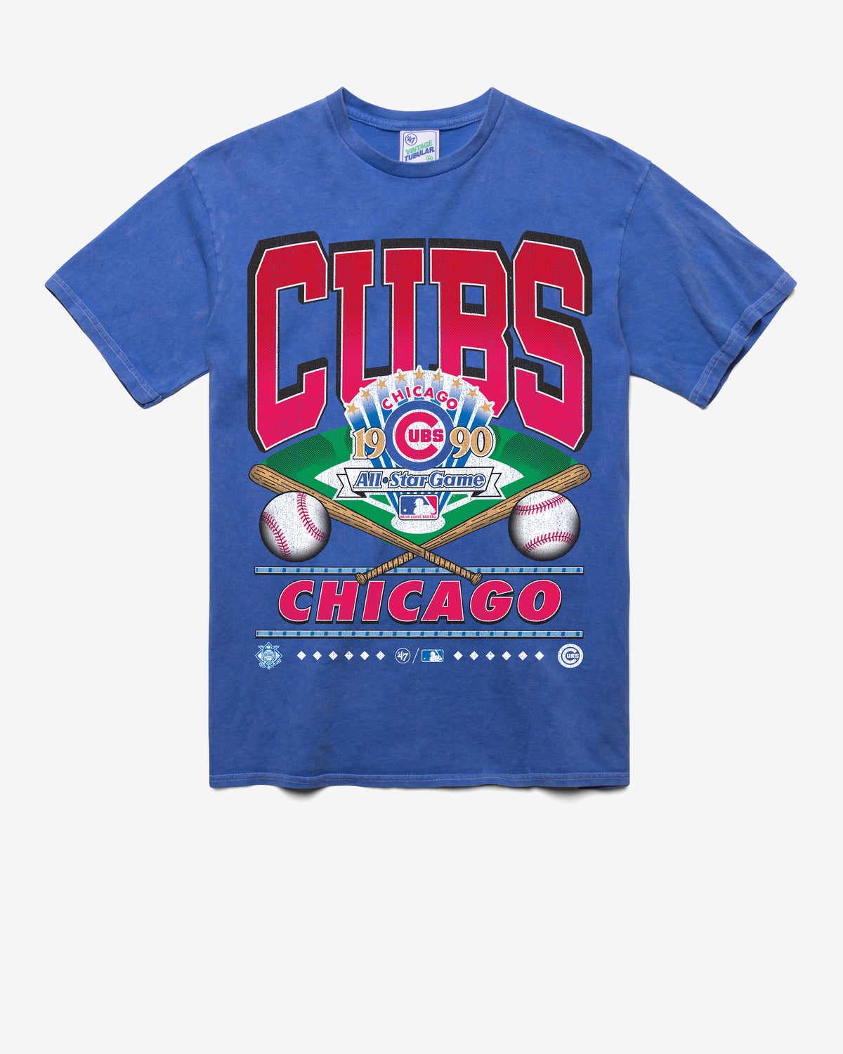 CHICAGO CUBS COOPERSTOWN STRAIGHT SHOT VINTAGE '47 TUBULAR TEE